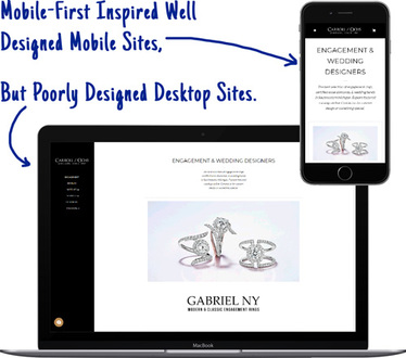 using responsive design for your jewelry website easily leads to poorly designed desktop sites