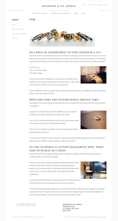 Example Jewelry Website Design using Beloved website example